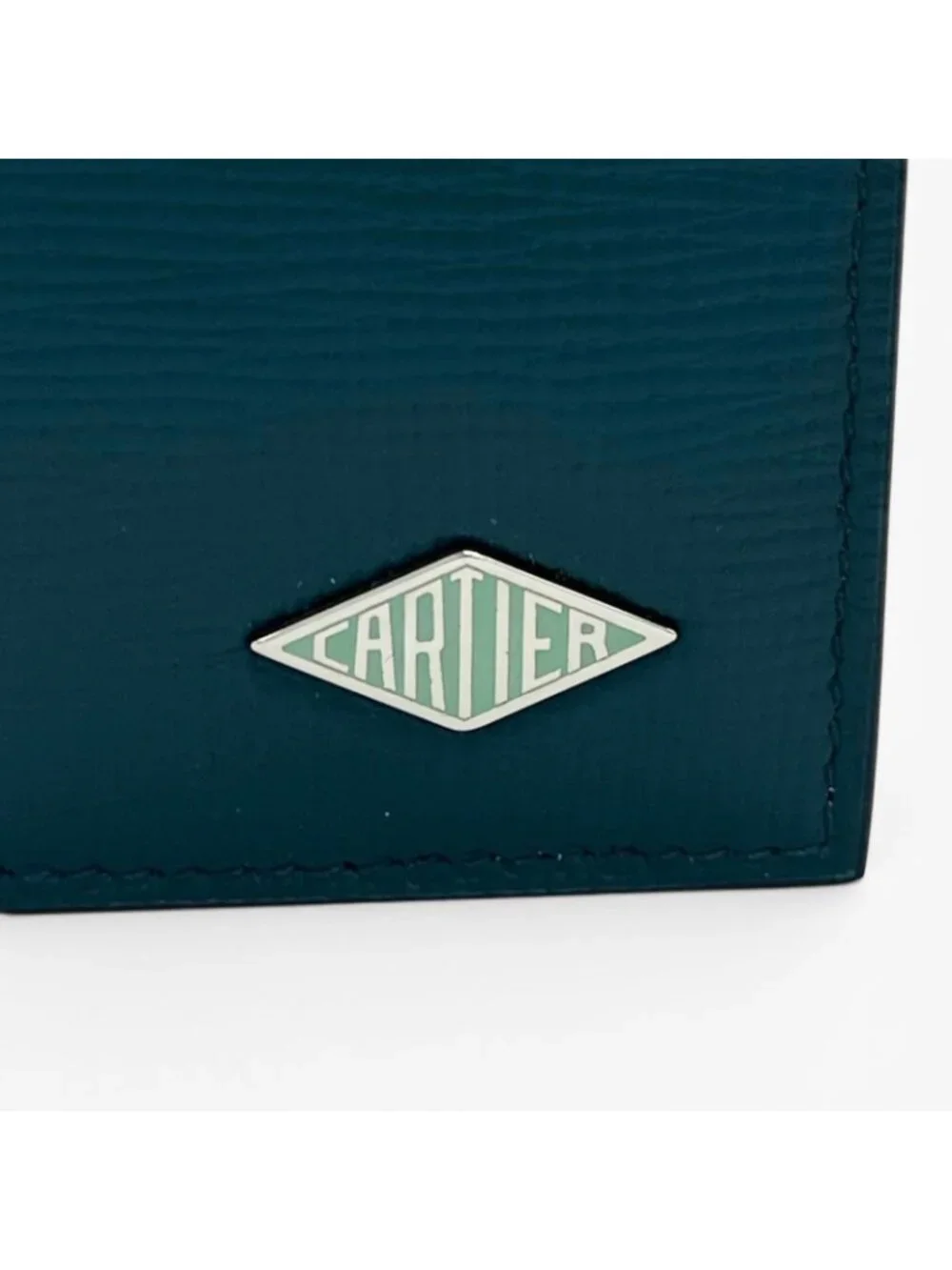 Cartier Losange Holder Leather Card Case Dark Green